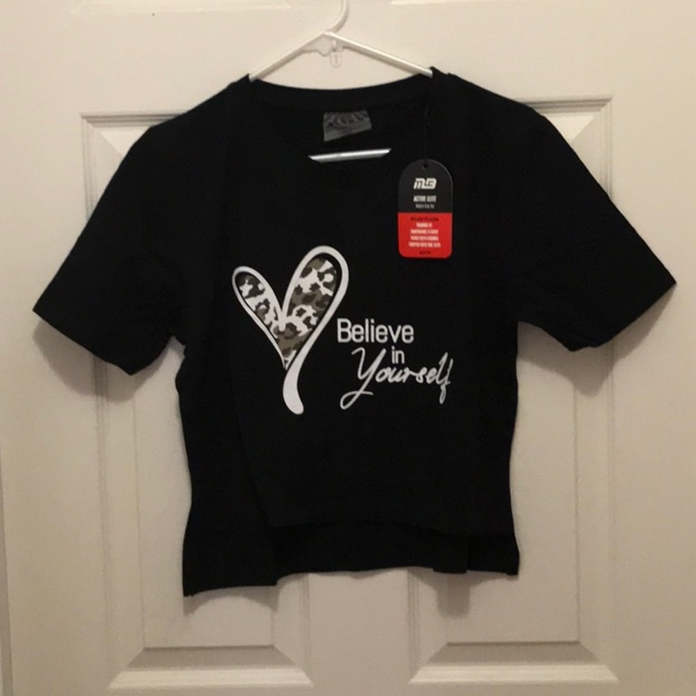 MuscleBox Believe Crop Tee, L